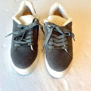J Slides Suede Platform Sneakers